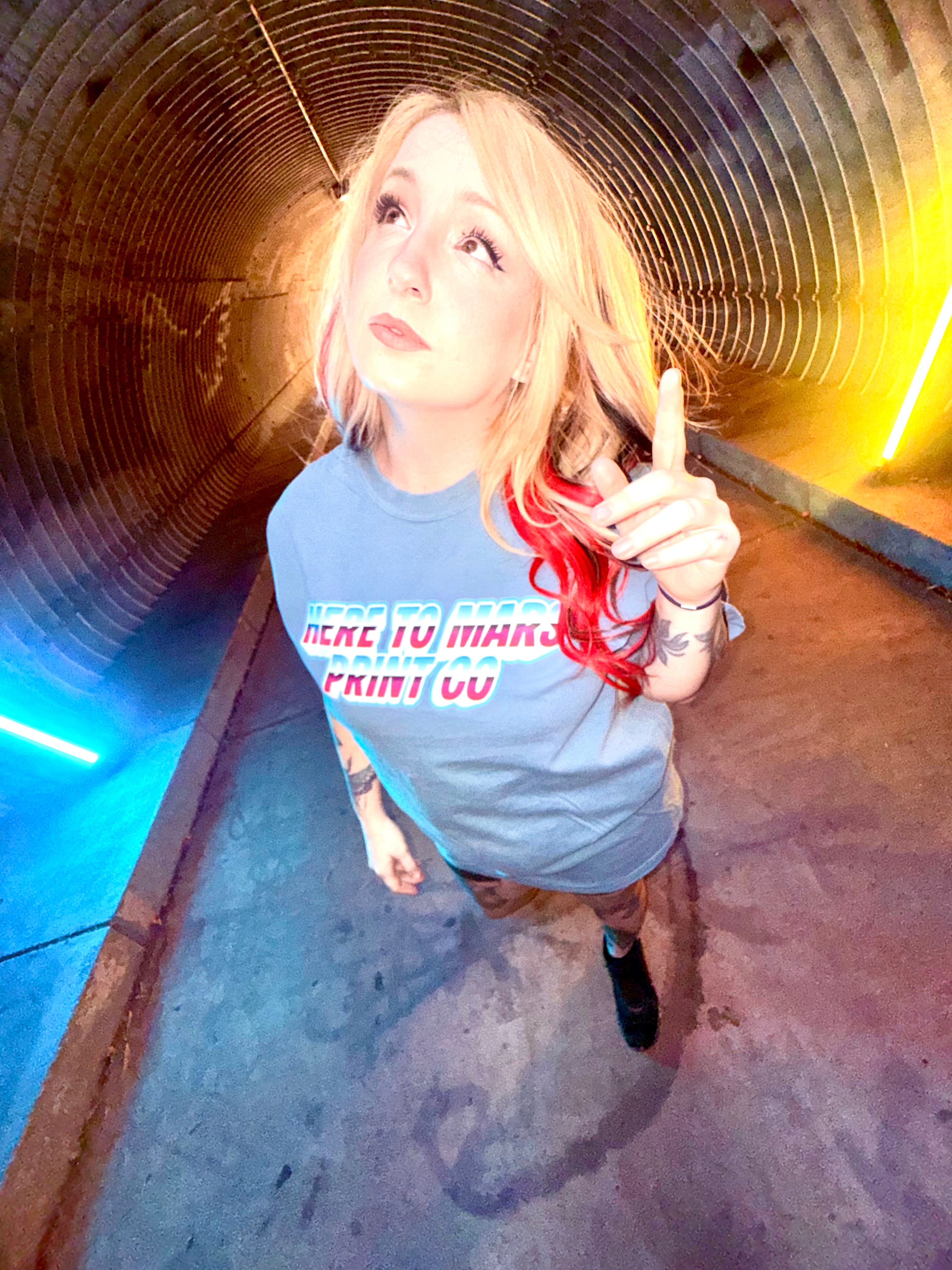 Here To Mars Print co T Shirt