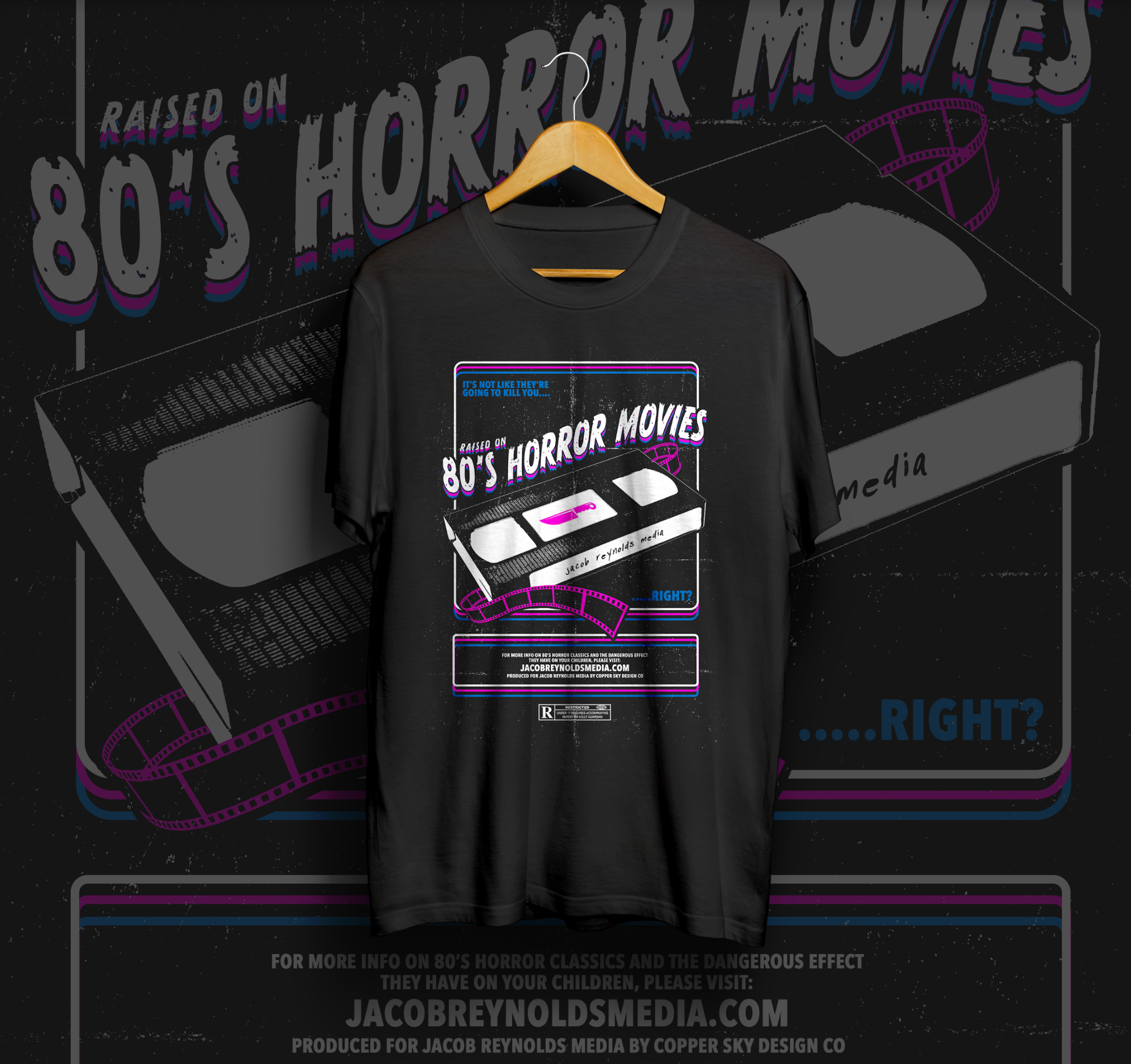 JRM 80s Horror Movies T shirt